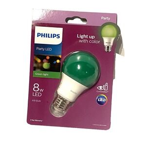 1‎ count philips party LED 8 W light bulb GREEN